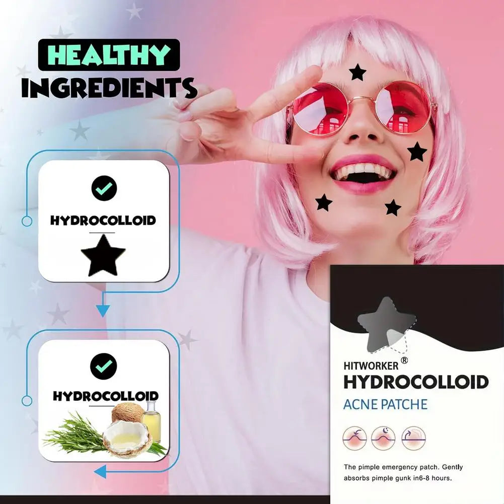 Jaysuing Black Star Hydrocolloid Acne Patches – 200 or 400 Count Pimple Popper Sticker Kit for Covering Zits & Blemishes Peaceful Pleasures Health and Wellness