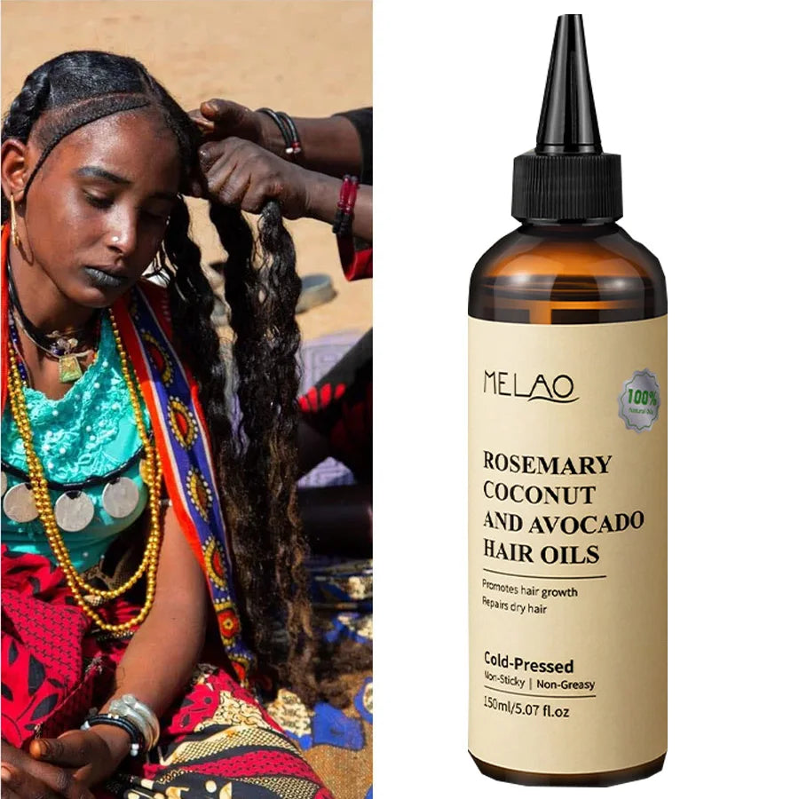150ml Rosemary Coconut And Avocado Hair Scalp Treatment Hair Growth Oil Nourishing Hair Serum for Shine Strength All Hair Types Peaceful Pleasures Health and Wellness