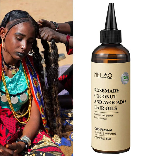 150ml Rosemary Coconut And Avocado Hair Scalp Treatment Hair Growth Oil Nourishing Hair Serum for Shine Strength All Hair Types Peaceful Pleasures Health and Wellness