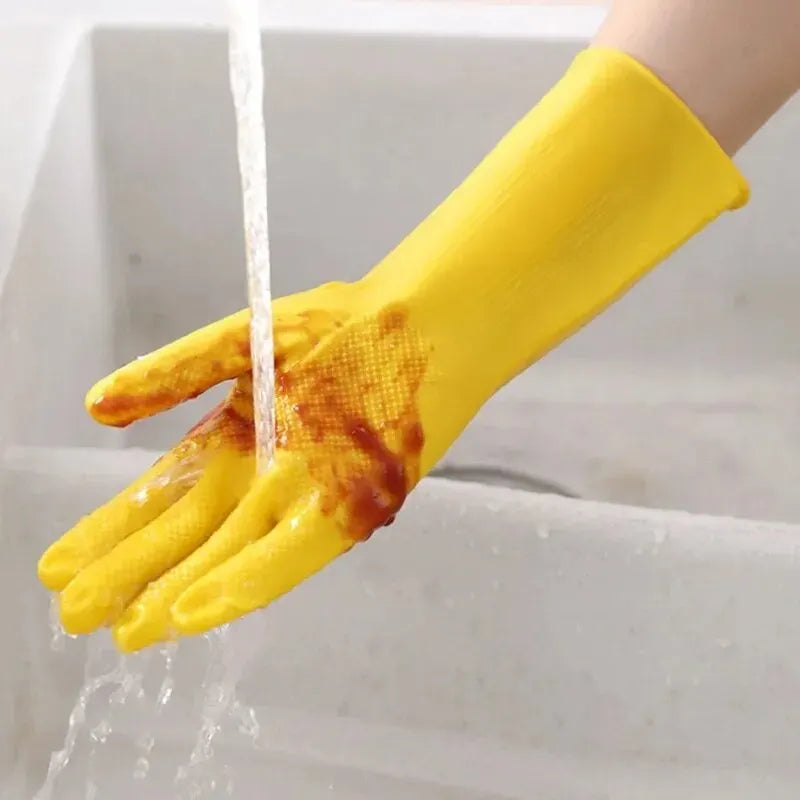 Latex Silicone Dishwashing Gloves – Waterproof Non-Slip S/M/L