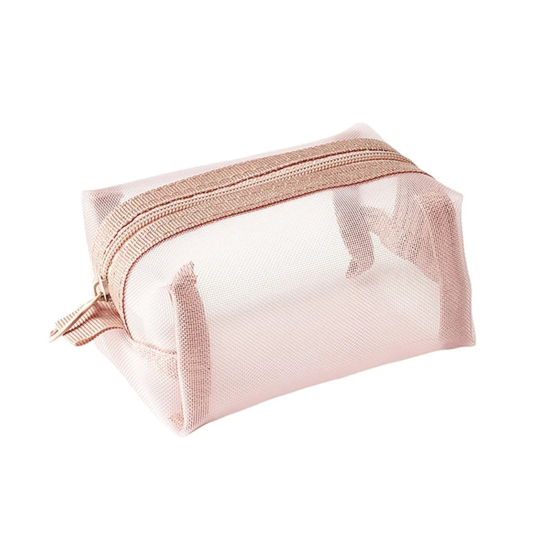 Breathable Mesh Zipper Pouch | Mini Travel & Makeup Bag