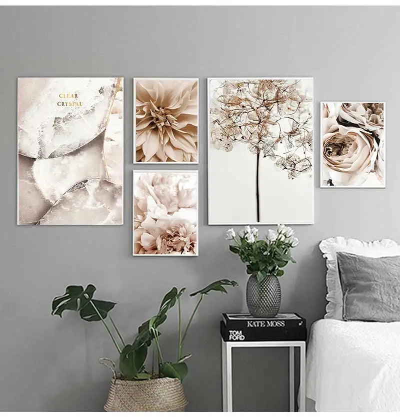 Nordic Canvas Wall Art – Peony Flower & Dance Woman Print Canvas Wall Art Print Peaceful Pleasures Health and Wellness