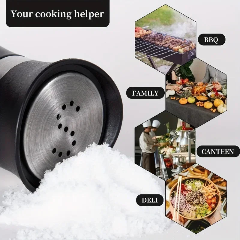2 practical reusable seasoning containers salt and pepper bottle set sealed and moisture-proof for home and commercial kitchens Peaceful Pleasures Health and Wellness