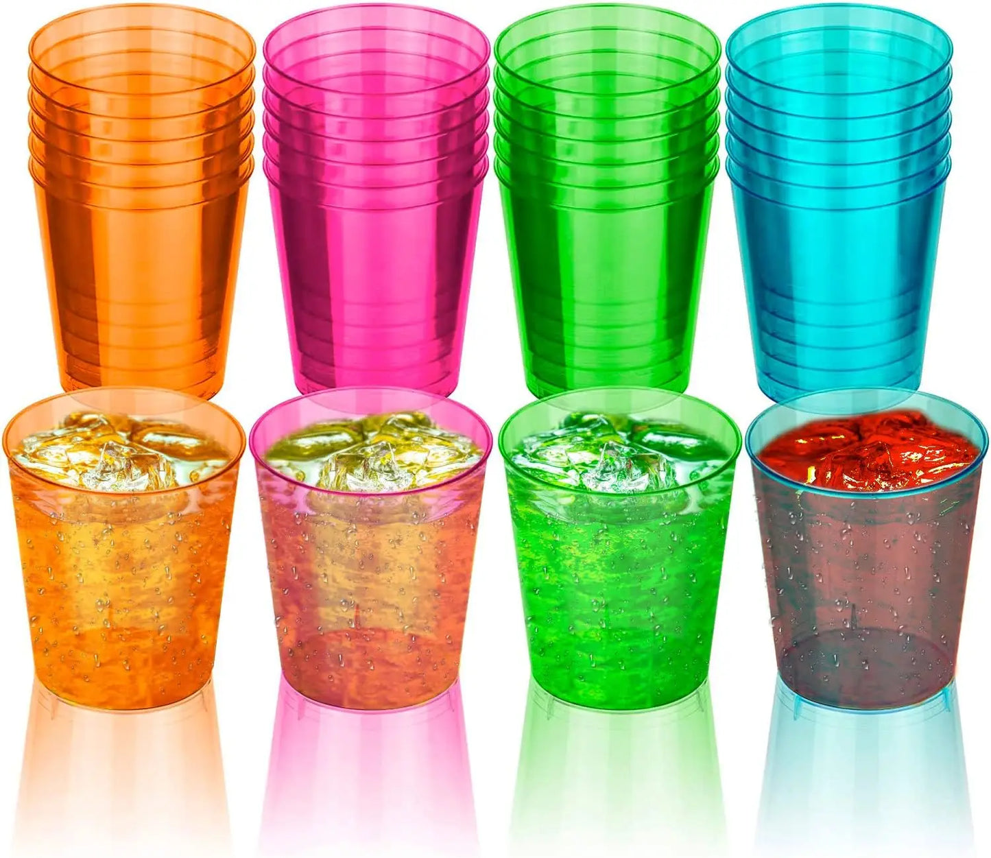 40PCS Shot Glass Set 2OZ Disposable Clear Hard Plastic Cups Jelly Cup for Party Supplies Wedding Birthday Stackable Glasses Peaceful Pleasures Health and Wellness