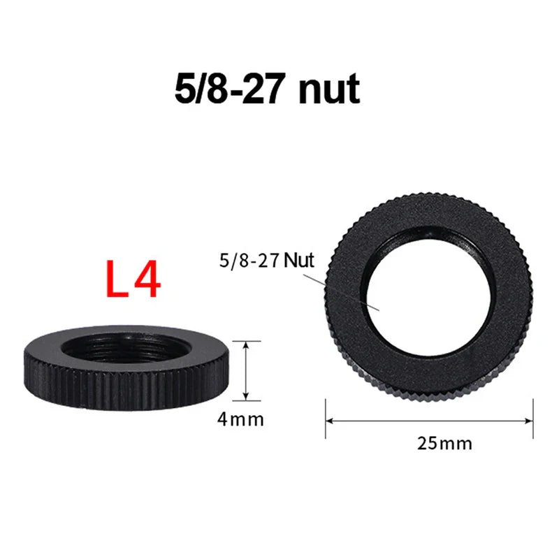 Camera Screw Adapter 1/4 3/8 5/8" Tripod Hot Shoe Mount