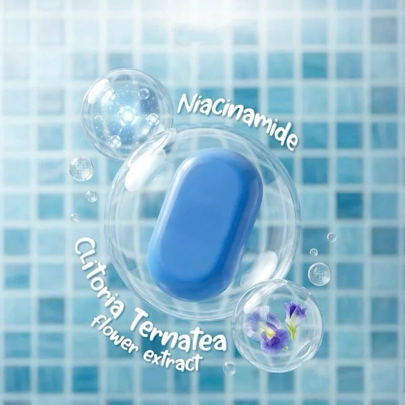 Blue Cleansing Facial Soap 65g | Oil Control & Moisturizing Bar