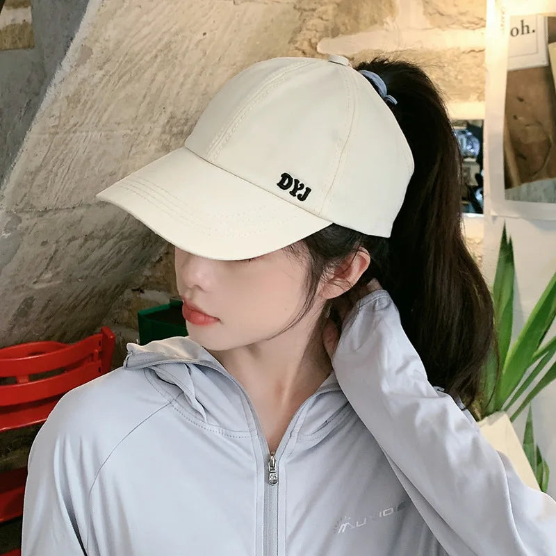 Women's Open-Top Ponytail Baseball Cap | Sun Protection
