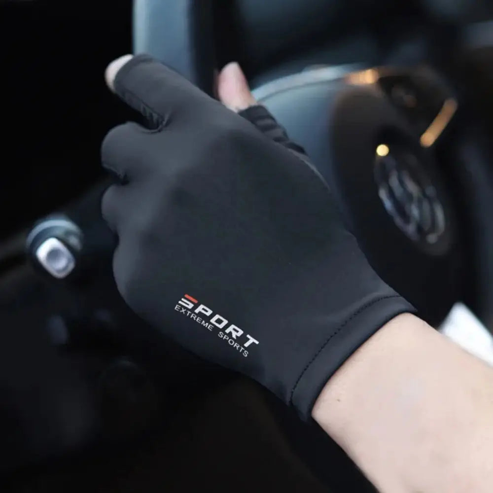 Ice Silk Halffinger Cycling Gloves for Men and Women Outdoor Sports Fitness Driving Fishing Highelastic Comfortable Peaceful Pleasures Health and Wellness