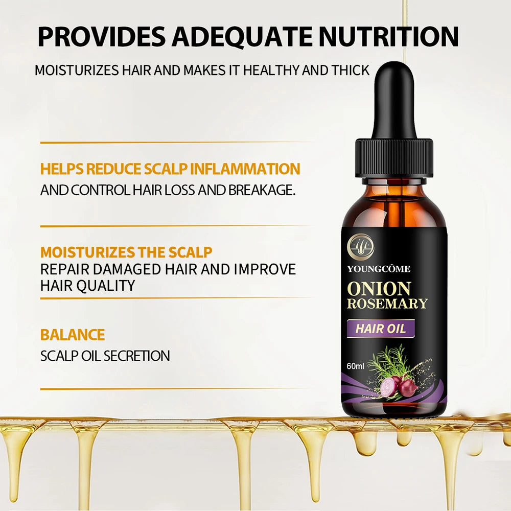 Onion & Rosemary Hair Growth Essential Oil – 2-Pack Peaceful Pleasures Health and Wellness