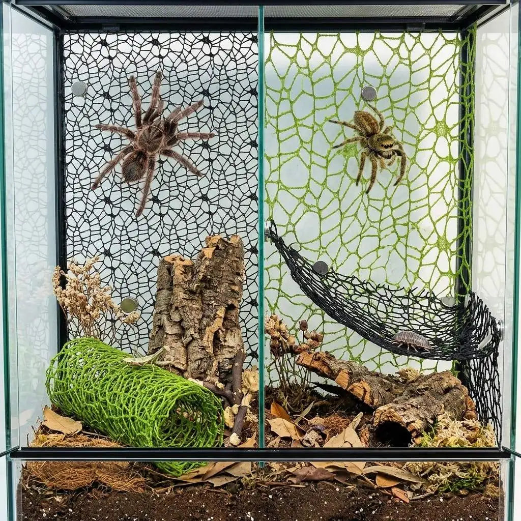 Climbing Net for Jumping Spiders 20x12 Inch Eco-friendly Habitat Accessory Compatible with Mantis Tarantula Peaceful Pleasures Health and Wellness