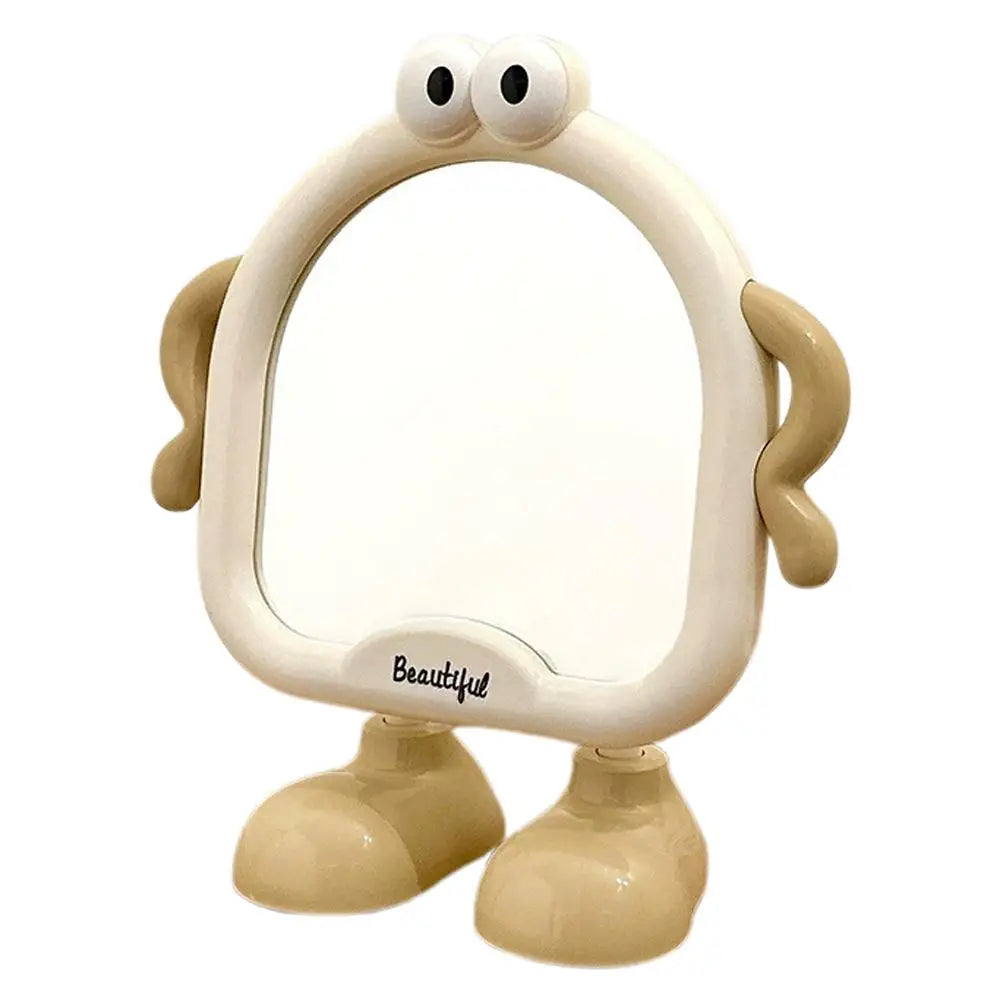 Cute Cartoon Desktop Makeup Mirror – Foldable Compact Vanity