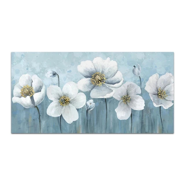 Modern Abstract Gold Flower Oil Painting on Canvas Posters and Prints Wall Art Canvas Painting Wall Picture for Home Decorati Peaceful Pleasures Health and Wellness K 50x70cm Unframed