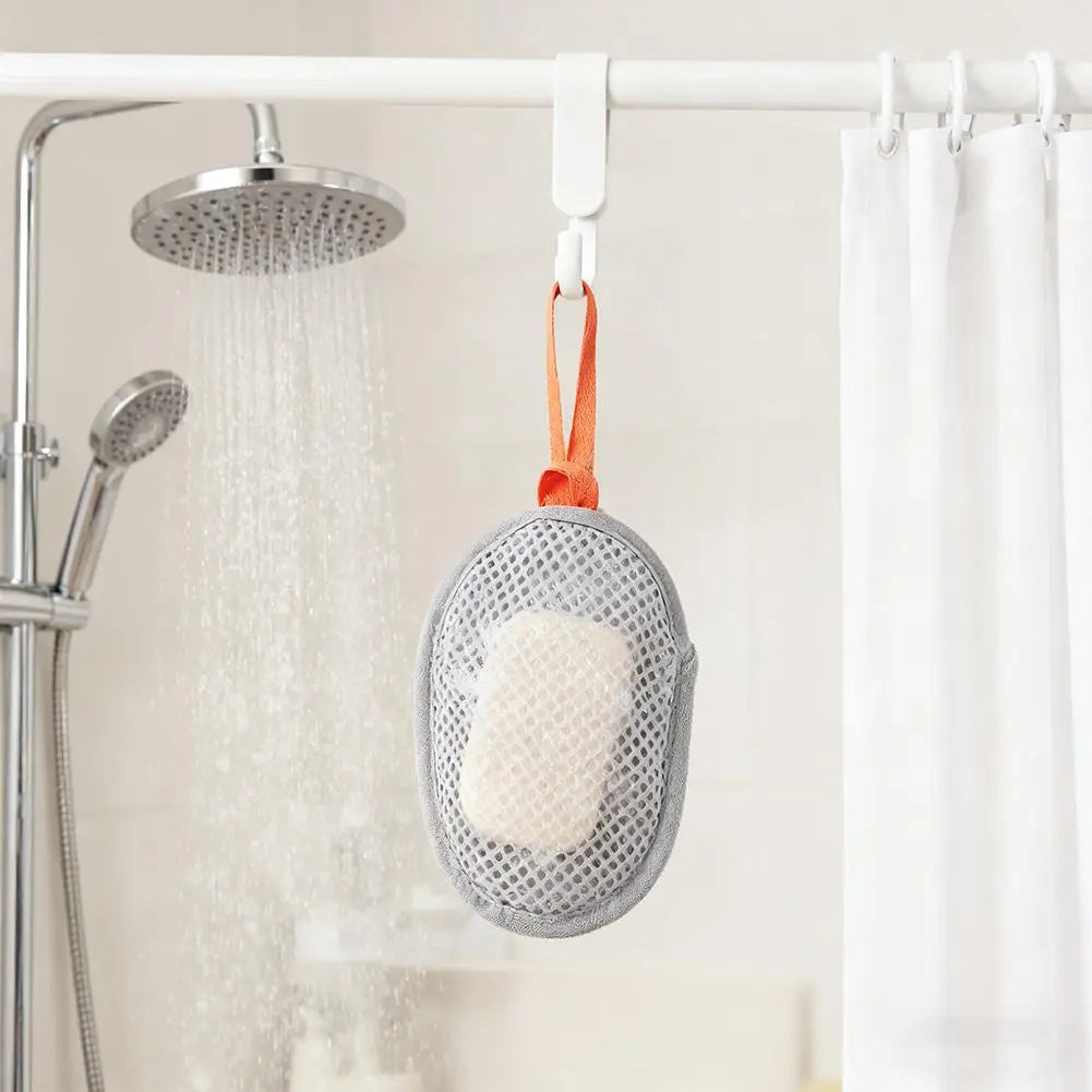 Soap Mesh Pouch with Lanyard – Fast Foaming Shower Bag