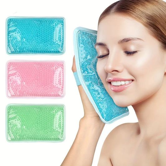 Hot Compress Gel Ball Ice Pack Pvc Double-Sided Pillow, Hot and Cold Compress Heating Pack with Strap, Handheld Ice Pack, Three Colors, Single Pack Peaceful Pleasures Health and Wellness