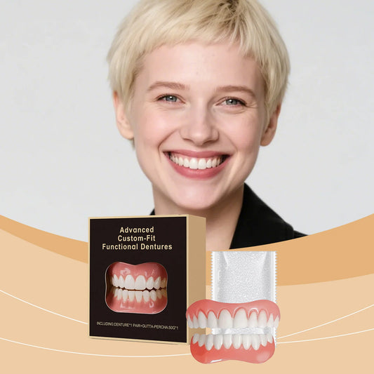 Temporary Silicone Denture Veneers Kit – Upper & Lower Teeth
