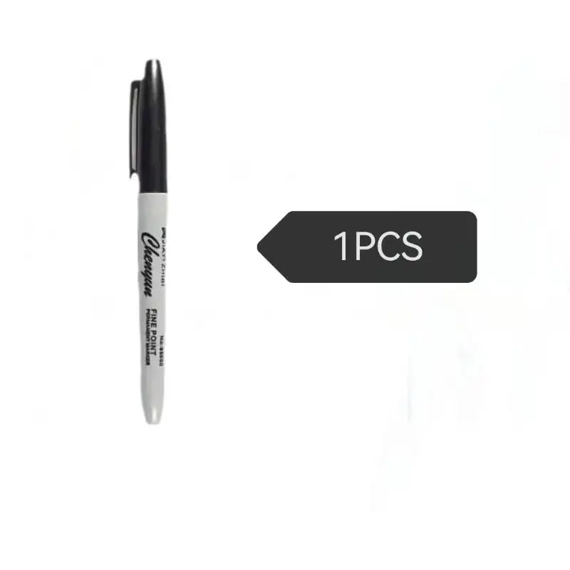 Black Fine Tip Permanent Marker Pens – Waterproof Quick Dry