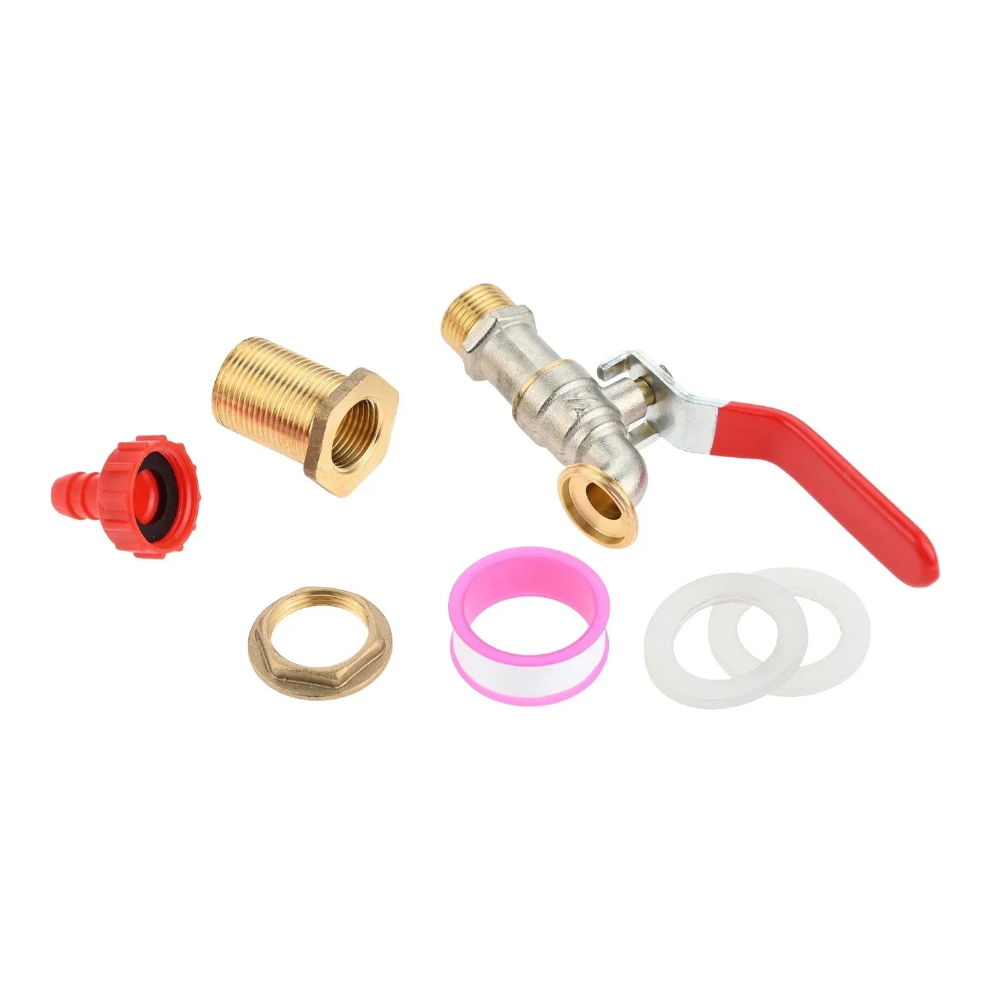Brass Rain Barrel Spigot Kit – Faucet, Bulkhead & Hose Fitting