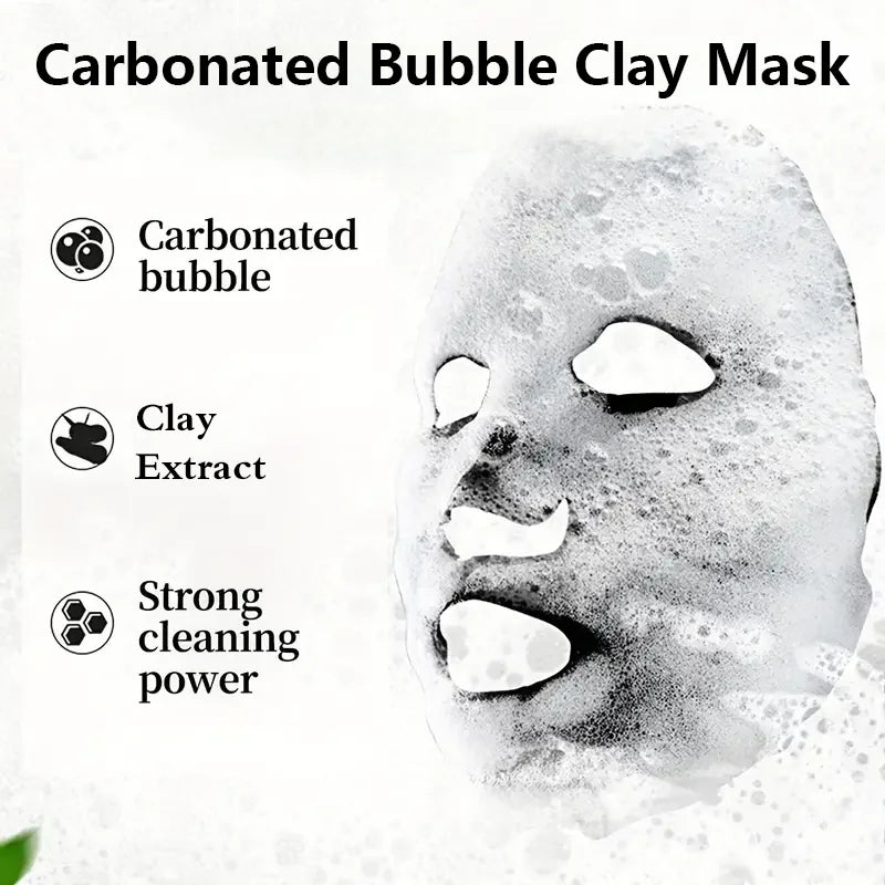 YUITIKUE Carbonated Bubble Clay Mask 50g w/ Hyaluronic Acid - Moisturizing, Pore Cleaning & Skin Firming, Easy to Apply Peaceful Pleasures Health and Wellness