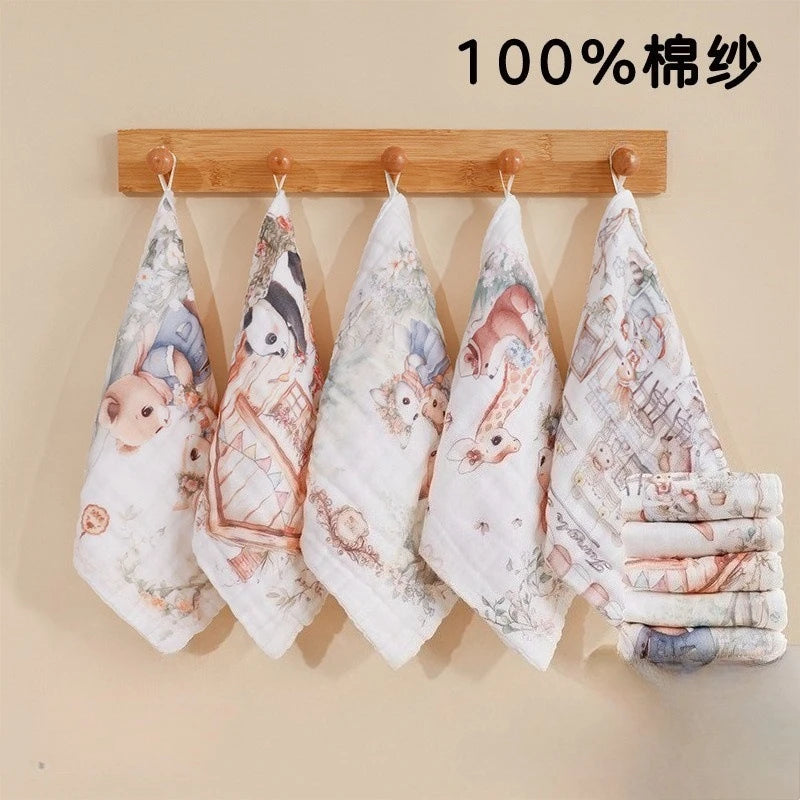 MOONBIFFY Baby Muslin Washcloths | 100% Cotton Gauze Towels