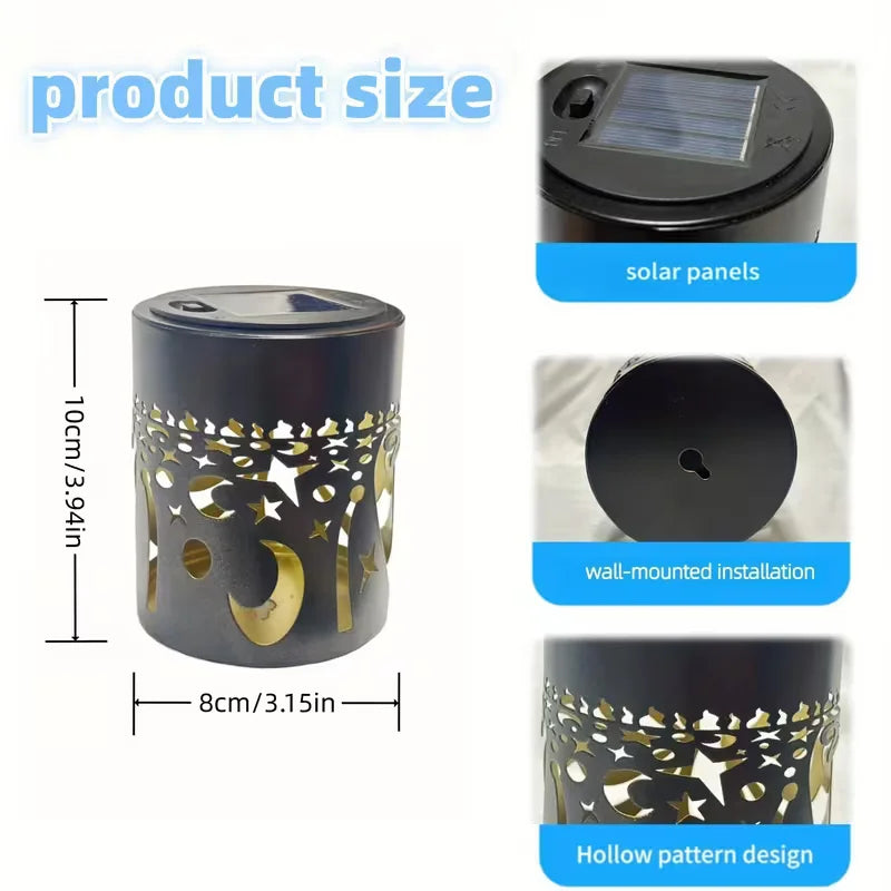 Solar Butterfly Wall Light RGB Shadow Projection Garden Lamp
