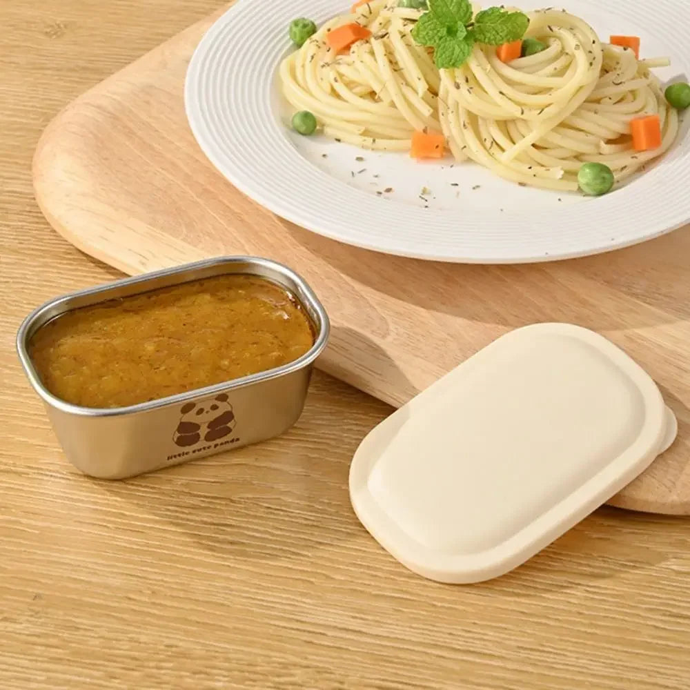 Seasoning Boxes 304 Stainless Steel Seasoning Box with Lid Tomato Salad Dish Mini Seasoning Sauce Cup Dipping Cup Dipping Boxes Peaceful Pleasures Health and Wellness