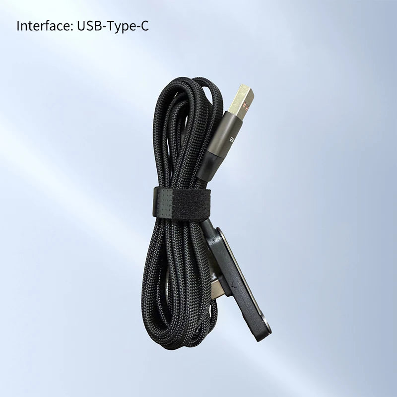 240W USB-C Fast Charging Cable with Foldable Phone Stand