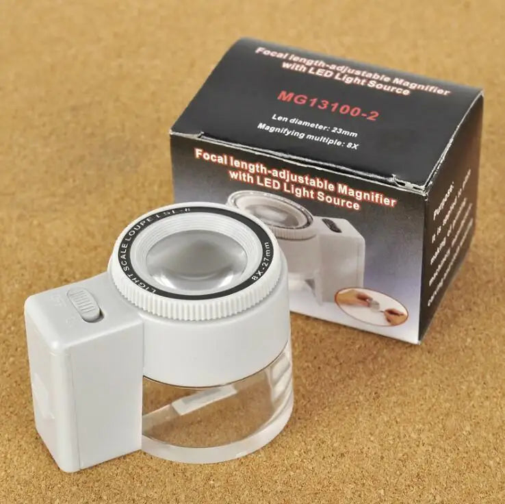 Led Scale Magnifying Glass 13100-2 New Cylindrical Adjustable Focus Magnifying Glass Peaceful Pleasures Health and Wellness