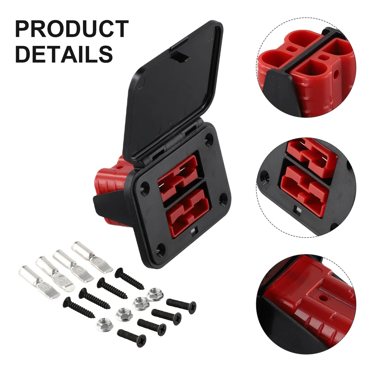 50A 600V Dual Flush Mount Bracket for Anderson Connector EV
