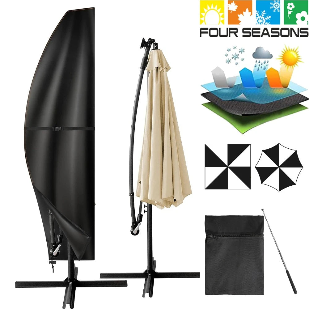 210D Oxford Patio Umbrella Cover – Waterproof & UV-Resistant