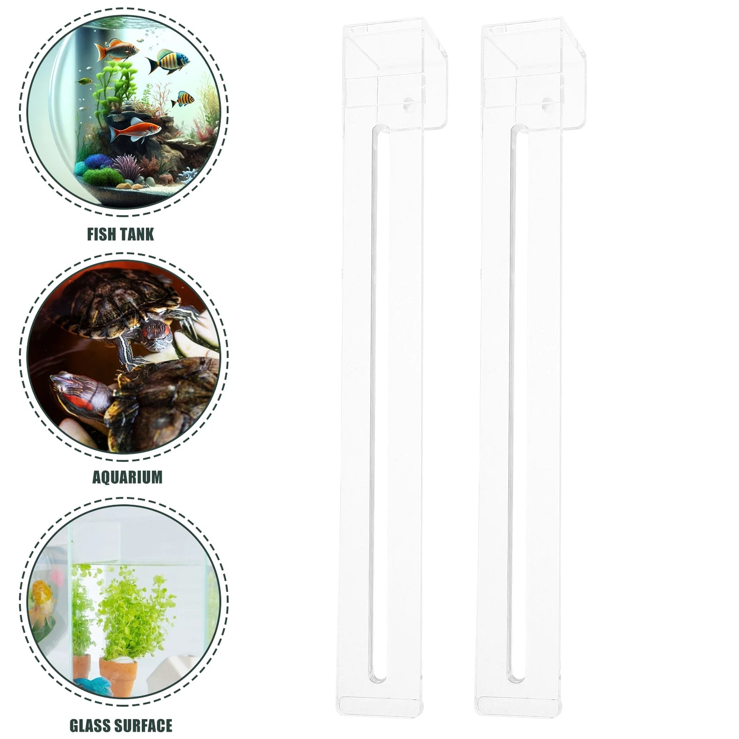 2Pcs Adjustable Clear Aquarium Hooks Multipurpose Turtle Basking Platform Fish Tank Accessory Set Tropical Fish Tank Accessories Peaceful Pleasures Health and Wellness