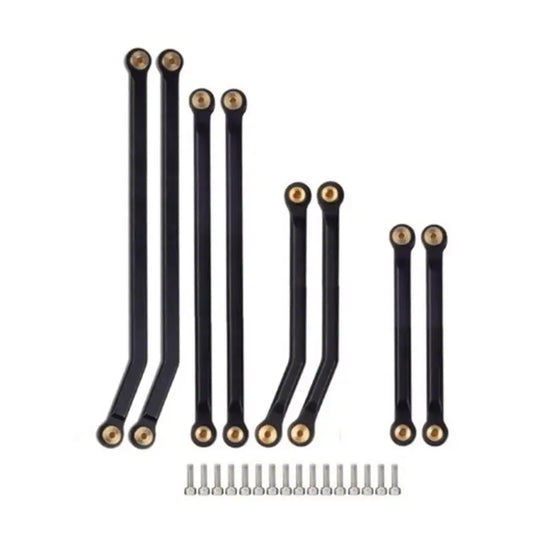 1/24 SCX24 Metal Chassis Linkage Set | RC Crawler Upgrade Kit RC Crawler Upgrade Kit Peaceful Pleasures Health and Wellness Black CN