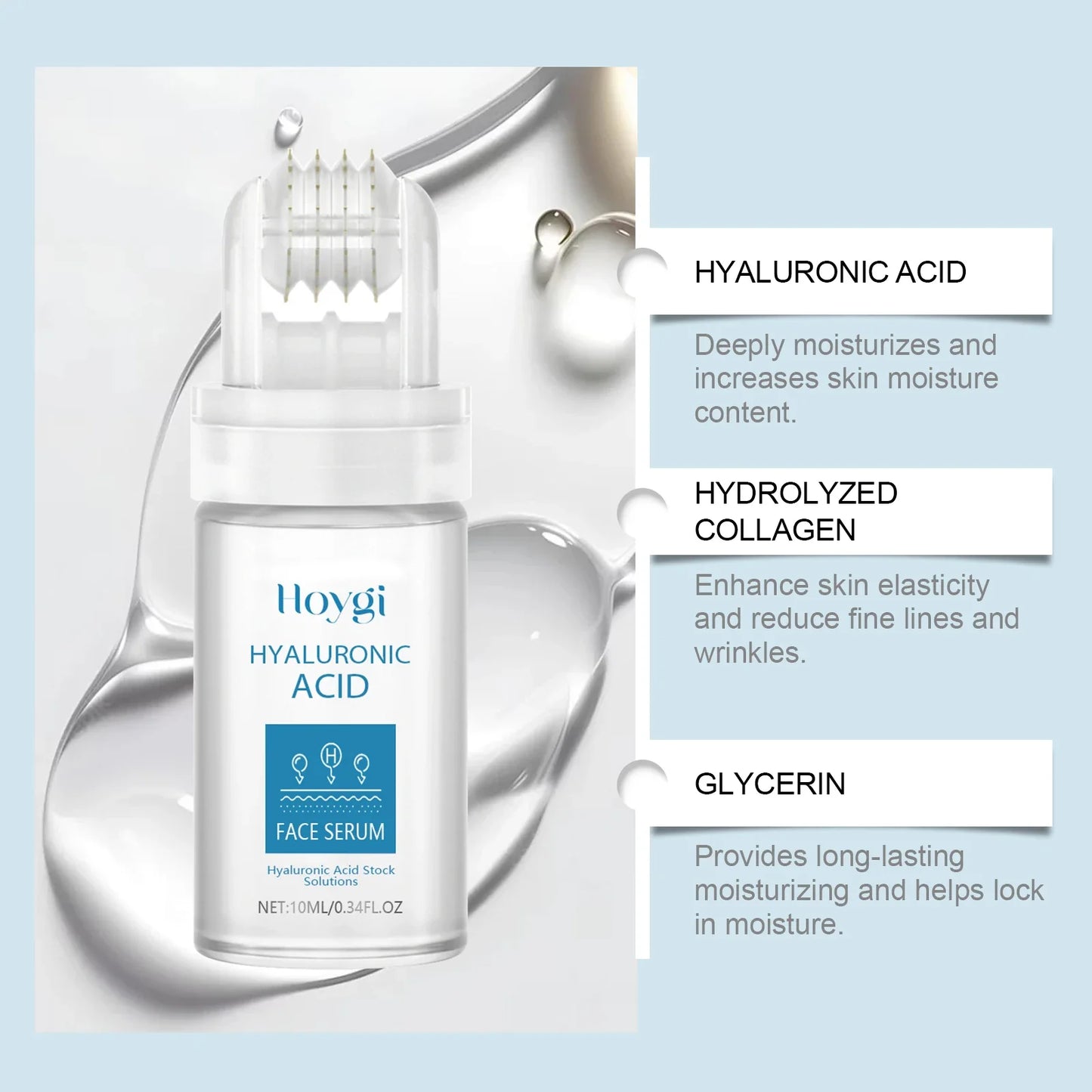 Hyaluronic Acid Microneedle Roller Serum – Brighten & Hydrate