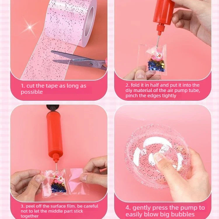 Glitter Nano Tape Bubble Kit – DIY Slime & Fidget Set for Kids