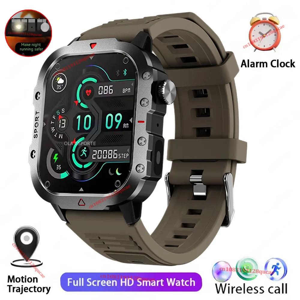 Military Smart Watch Men – GPS, BT Calls & Health Tracker