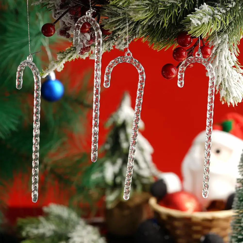 Christmas Tree Crystal Acrylic Ice Bar Pendant - Small Sparkling Hanging Charm Festive Holiday Christmas Decorative Ornament Peaceful Pleasures Health and Wellness