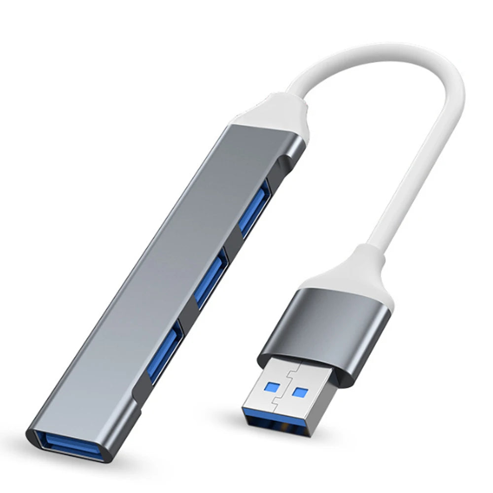 USB C HUB 3.0 Type C 3.1 4 Port Multi Splitter Adapter OTG For Xiaomi Lenovo Macbook Pro 13 15 Air Pro PC Computer Accessories Peaceful Pleasures Health and Wellness USB- Grey