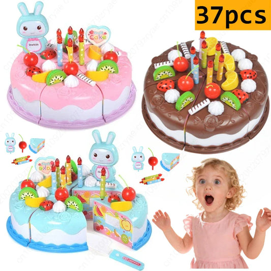 Kids Pretend Play Cutting Cake & Dessert Kitchen Toy Set Pretend Play Toy Set Oasis Select