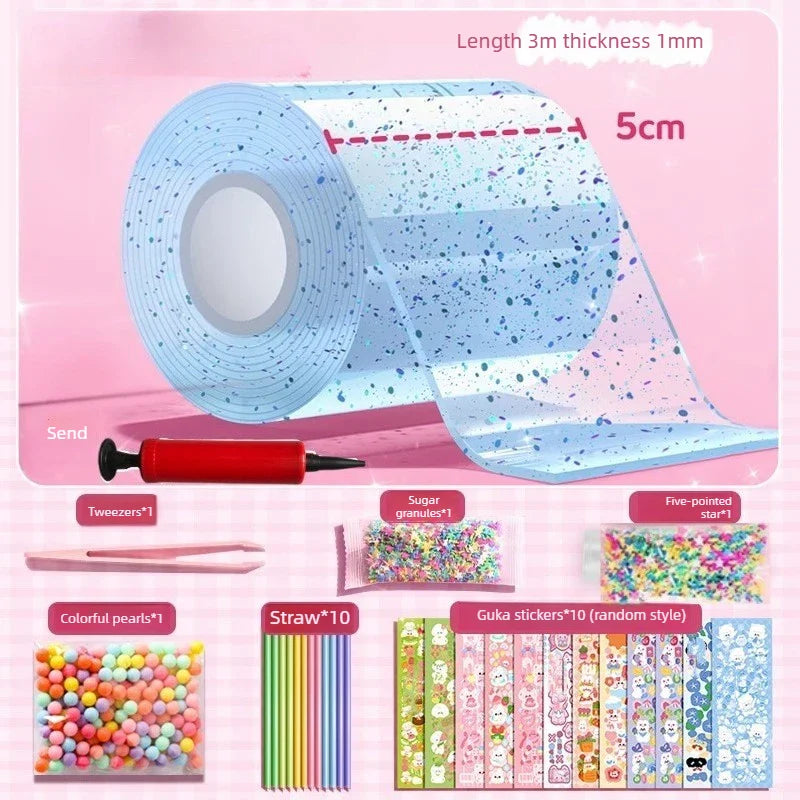 Glitter Nano Tape Bubble Kit – DIY Squishy Fidget Set for Kids