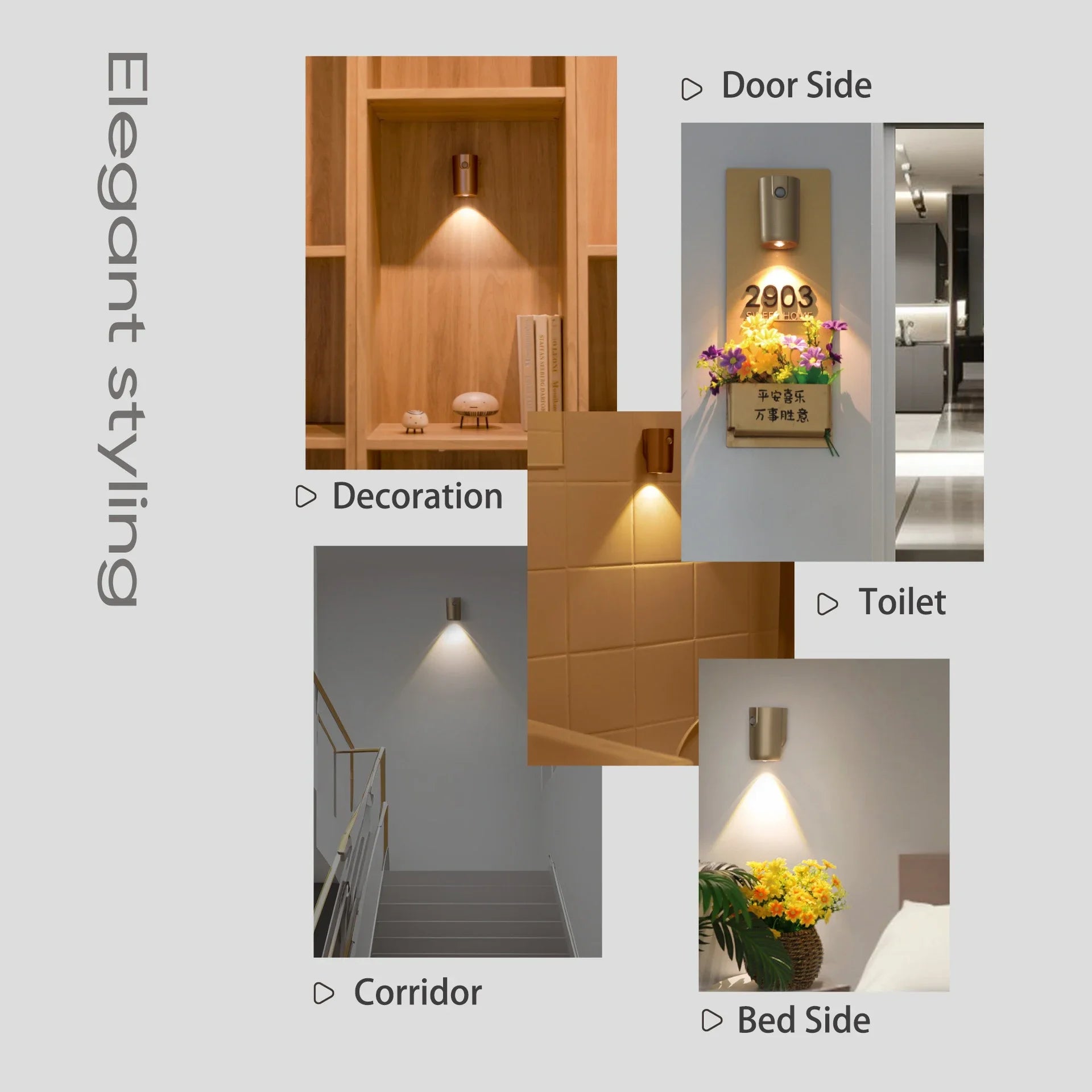 USB Charging Magnetic Induction Door Human Sensing Spotlights Lamp The Atmosphere Aisle Decorative Door Wall Lamp Peaceful Pleasures Health and Wellness
