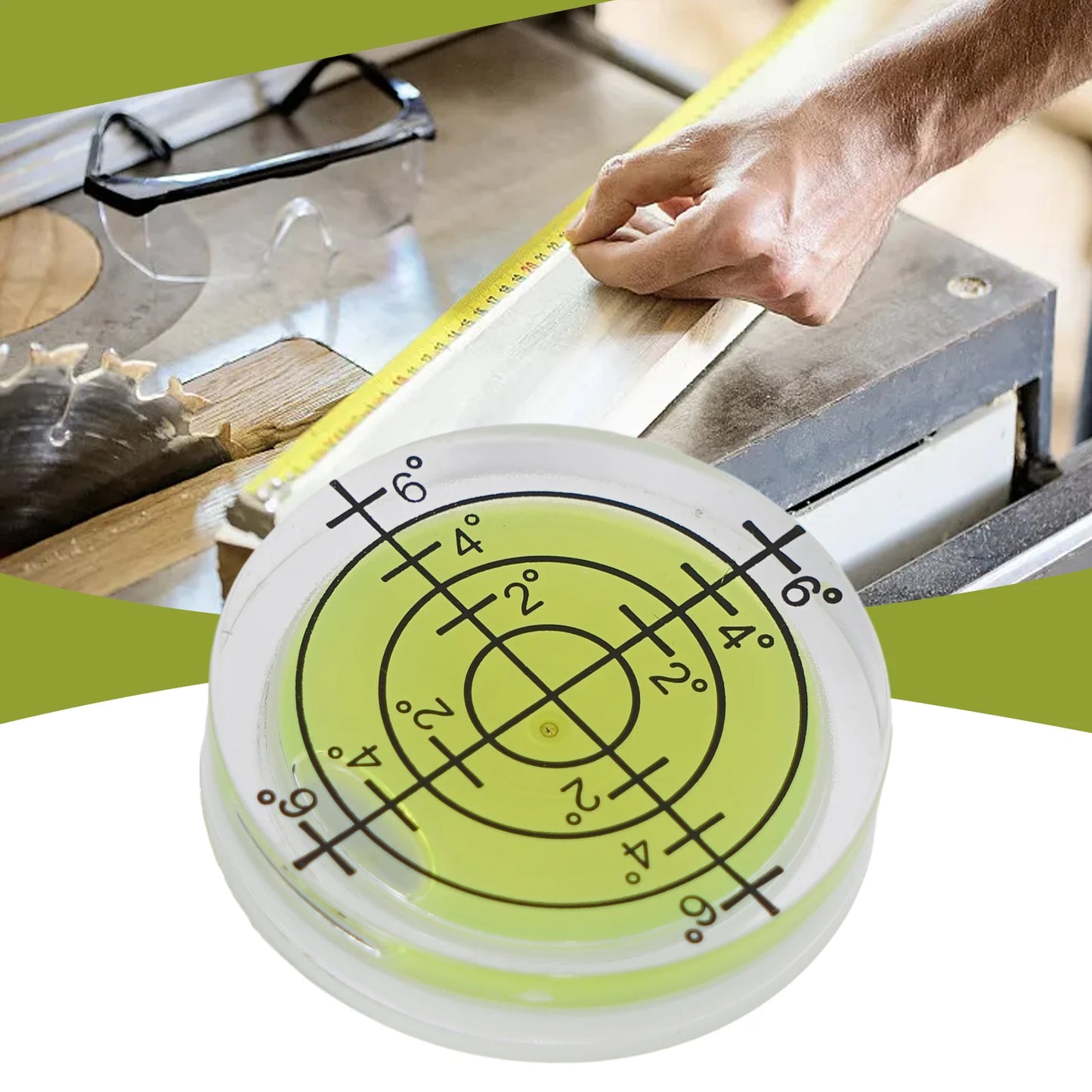 Spirit Bubble Degree Mark Level Round Circular Measuring Meter