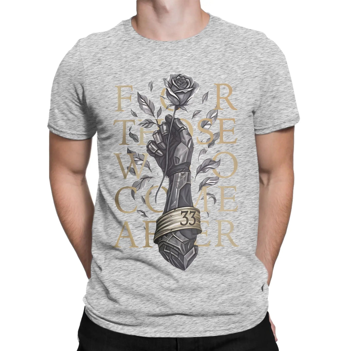 Clair Obscur Expedition 33 T Shirt Summer Novelty T-Shirts Men 100 Cotton O Neck Plus Size 5XL Short Sleeve Classic Tops Peaceful Pleasures Health and Wellness GRAY M