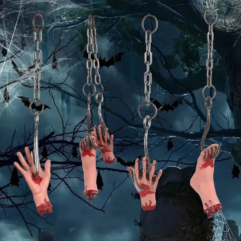 Halloween Iron Chain Hook Horror Props – Haunted House Decor