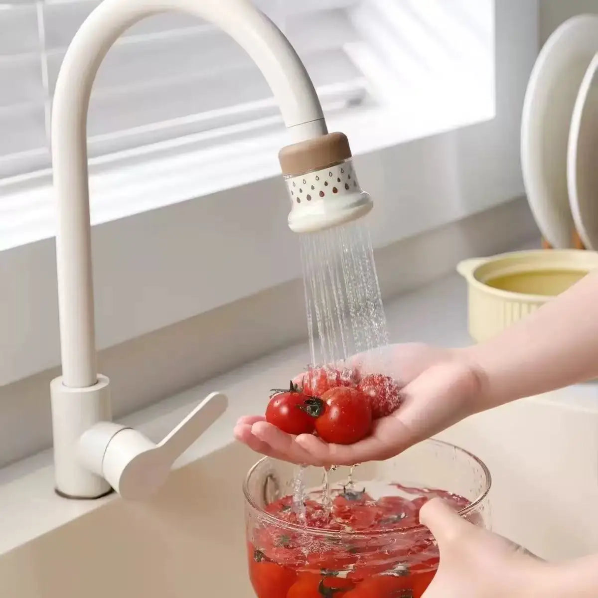 3pc Portable Multi-Layer Faucet Filter, Rotatable Faucet Filter Sprayer, Washable Tap Extender Water Saver for Kitchen Bathroom Peaceful Pleasures Health and Wellness