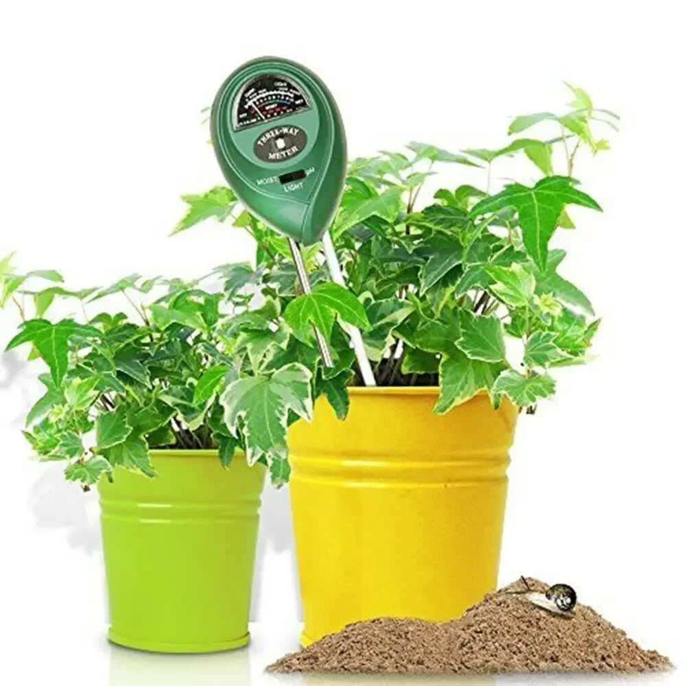 NEW 3 In1 Moisture Sunlight PH Meter Soil Water Acidity Humidity Light PH Test Garden Plants Flowers Moist Tester Peaceful Pleasures Health and Wellness