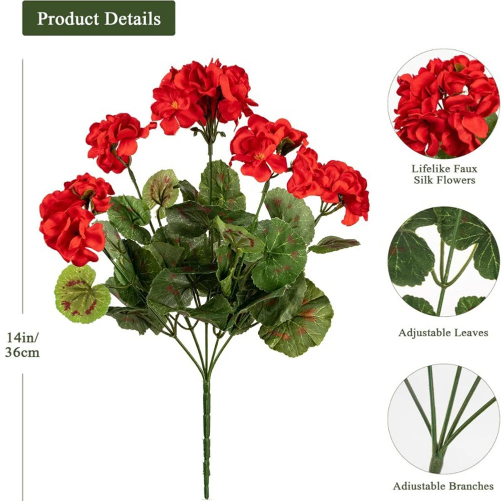 Artificial Silk Begonia Flower Branch – Home Wedding Party Decor