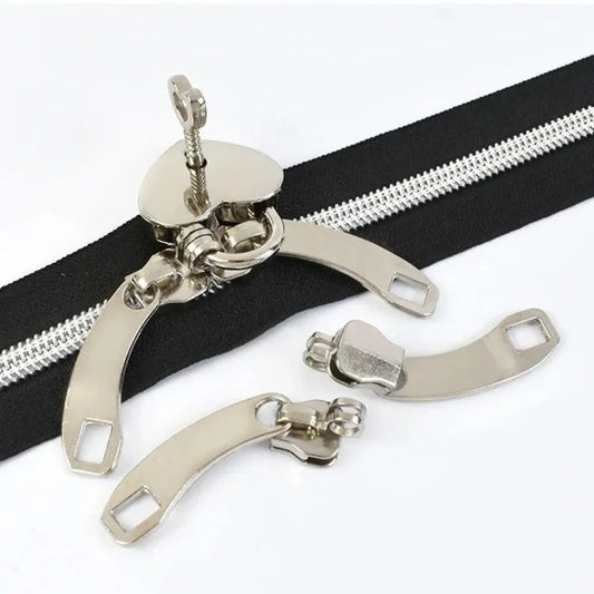 Large Zipper Slider #5 #8 #10 Metal Replacement Pull with Holes Zipper Slider Oasis Select