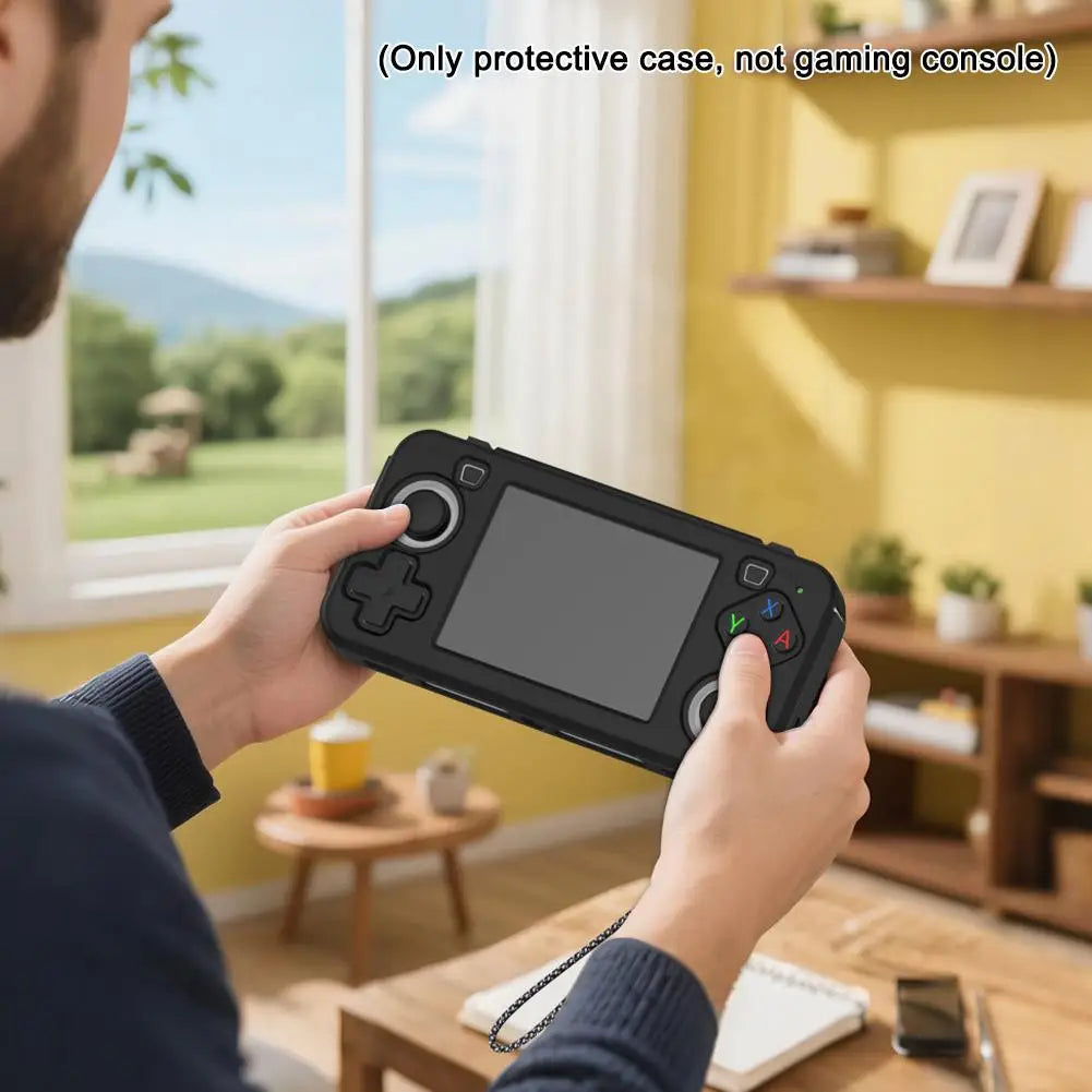 For R36H Silicone Case Flexible Protective Sleeve Anti-Scratch Protective Case Shockproof Handheld Retro Game Console Shell Peaceful Pleasures Health and Wellness