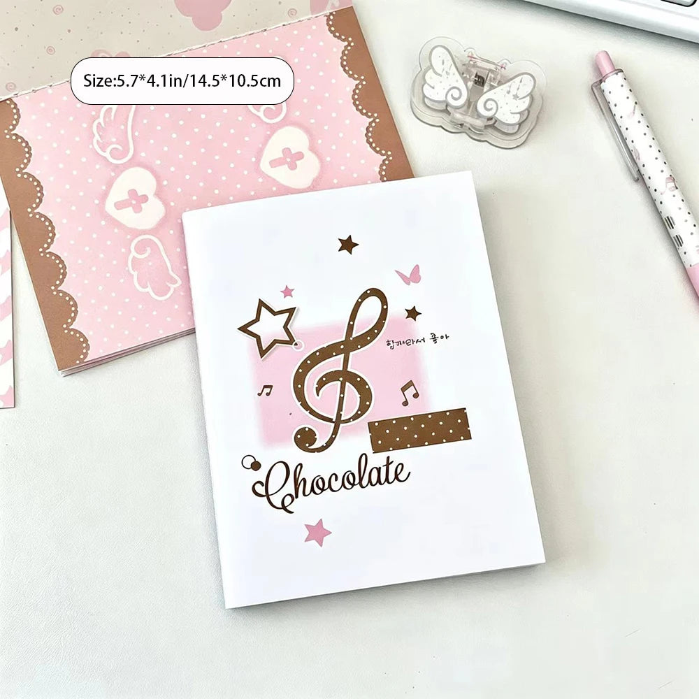 Pink Note Fixed Page Notebook Korean Ins Full-color Inner High-value