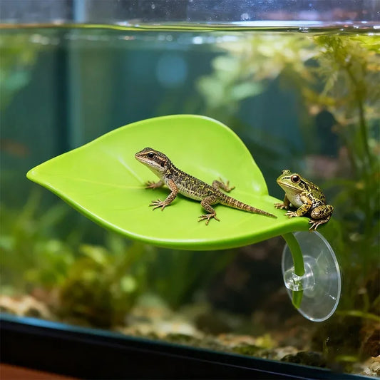 Reptile Basking Leaf Platform | Suction Cup Terrarium Decor Terrarium Decor Peaceful Pleasures Health and Wellness