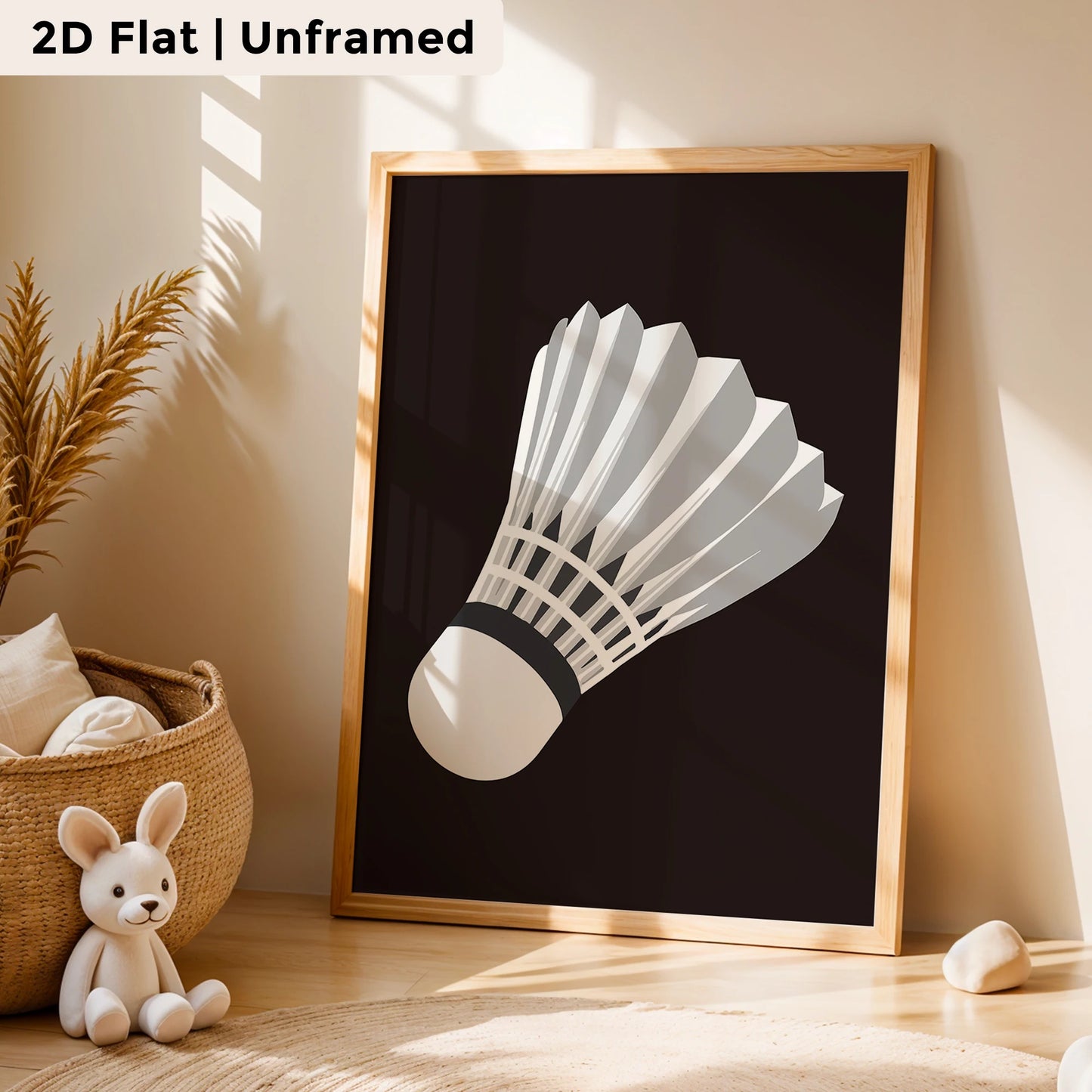 3-Piece Cartoon Badminton Canvas Wall Art | Kids & Living Room Decor